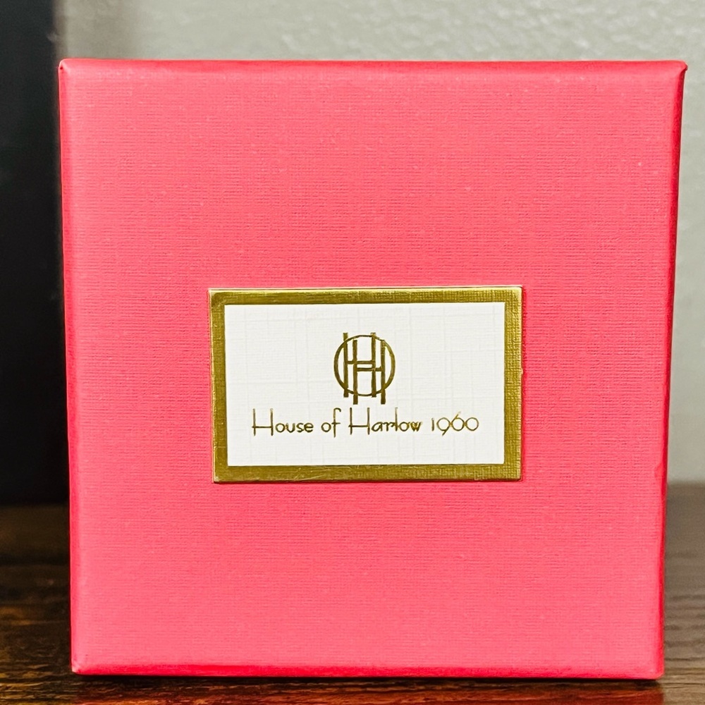 House of Harlow 1960 Gold Chunky Semi Hoop Earrings Large Statement NWT - Picture 3 of 3